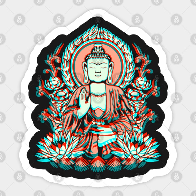 Siddhartha Gautama Buddha Glitch Sticker by GAz